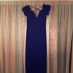 Black velvet Prom Dress